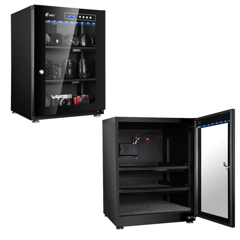 Eirmai 70L Electronic Digital Dry Dehumidifying Cabinet with Touchscreen and Automatic AL Smart Control - 70 Liters (MRD-75 PRO)