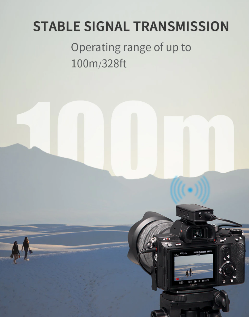 Boya by-XM6 S1 2.4Ghz Wireless Microphone System Wireless Transmitter & Receiver Perfect for Livestreaming, Vlogging, Interview and Recording