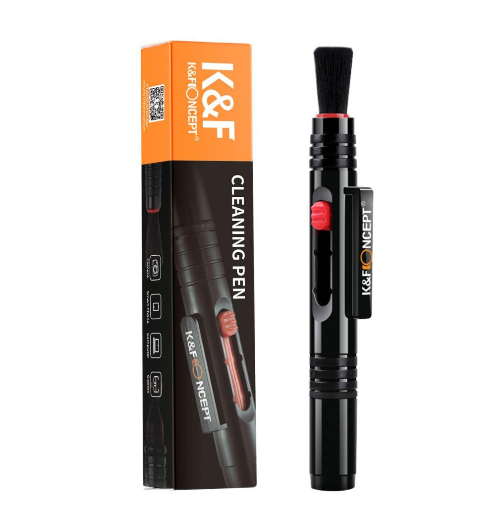 K&F Portable Professional Cleaning Pen with 3-in-1 Cleaning Effect for Camera lens, Smartphone Screen and Magnifying Glass