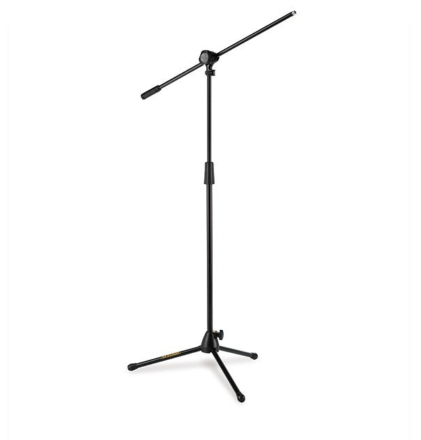 Hercules Quick-Turn Tripod Microphone Stand (Stage Series) with 2-in-1 Boom Clamp, Adjustable Height and Foldable Legs Features (MS432B)