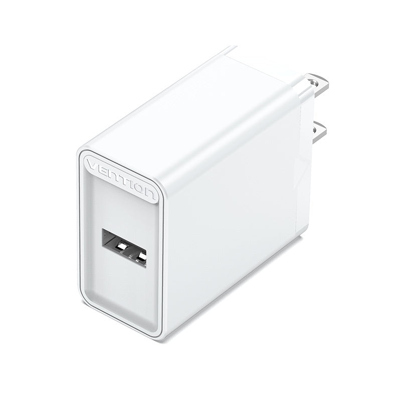 Vention 12W / 18W USB Single Port Fast Charge Wall Charger for Phone Tablet and Other Devices (US Plug) (Black, White) | FAA, FAB