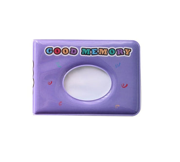 Pikxi Cute Travel Memories Photo Album 36 Pockets 2.5 x 4.5 Inch Pictures Holder (Yellow, Purple, White, Pink)