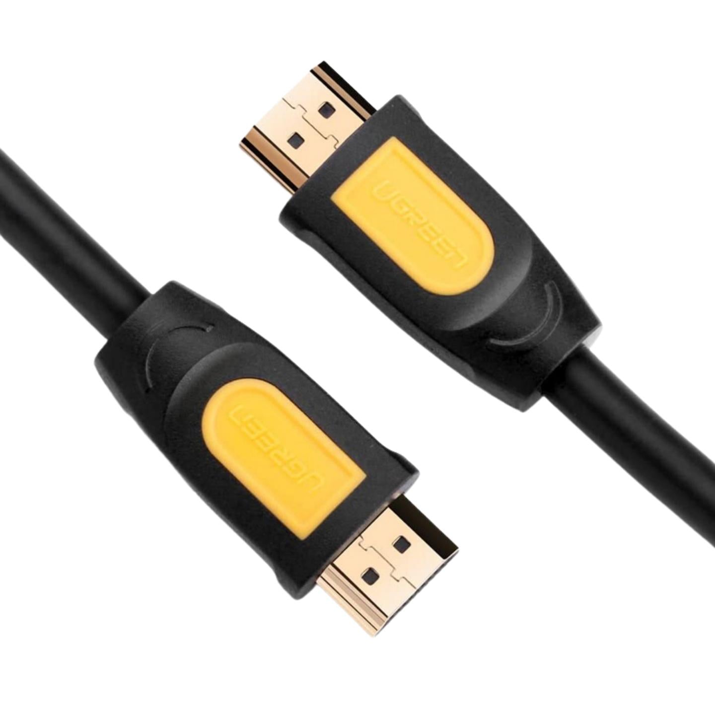 UGREEN 1080P 60Hz HDMI Male to Male Cable Connector with Gold Plated Ethernet, 18Gbps Transfer Speed for TV, Projector, Monitor (Yellow-Black) (10M)