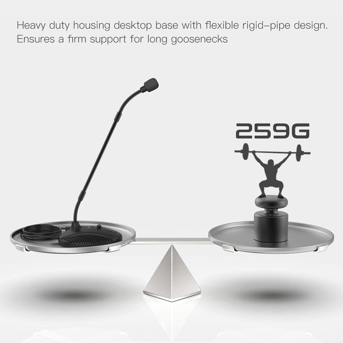 Fifine K052 Desktop Gooseneck Microphone Mute Button with LED Indicator,USB Microphone for Windows and Mac Ideal for Gaming Streaming YouTube Podcast