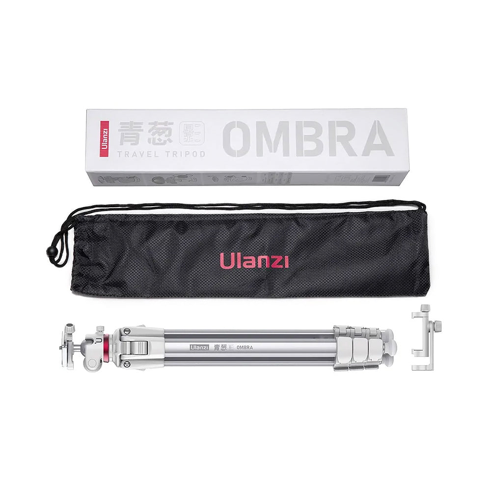 Ulanzi MT-55 Ombra Travel Tripod with 8kg Load Capacity, 360 Degree Rotatable Ball Head, Arca Swiss Plate for Photography and Videography (White) | YING 3098