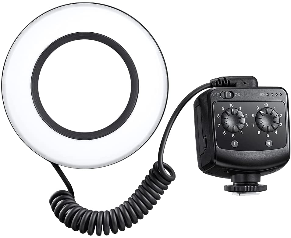 Godox RING72 Macro LED Ring Light with Dual Power Supply 72pcs Lamp Beads 49mm to 77mm Adapter Rings 5600k Color Temperature for Macro and Close-Up Imaging