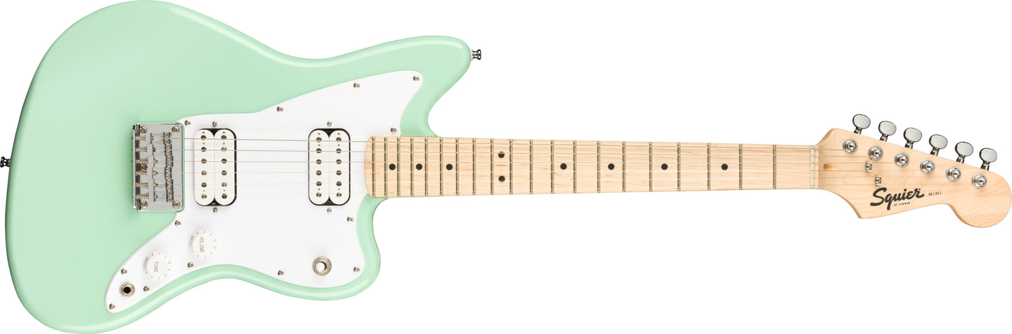 Squier by Fender Mini Jazzmaster HH Electric Guitar SQ MINI JAZZMASTER HH LRL with Maple Fingerboard 2 Humbucking Pickups (3 Colors)
