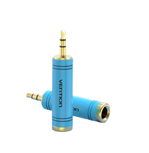 Vention 3.5mm Male to 6.5mm Female Audio Adapter Gold Plated for Microphone, Mixer and Electric Guitar (VAB-SO4-L)