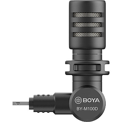 Boya BY-M100D Ultracompact Condenser Microphone with Lightning Connector for Vlogger, Run & Gun, Mobile Journalist