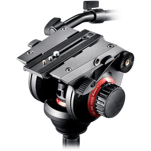 Manfrotto 504HD Fluid Video Head with 75mm Half Ball 504HD for Manfrotto Tripods for Vlogging, Photography
