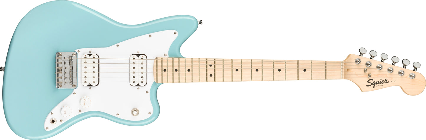 Squier by Fender Mini Jazzmaster HH Electric Guitar SQ MINI JAZZMASTER HH LRL with Maple Fingerboard 2 Humbucking Pickups (3 Colors)