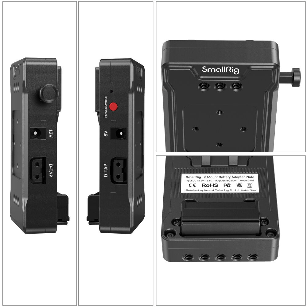 SmallRig V-Mount Battery Aluminum Adapter Plate with Super Clamp Mount (3497)