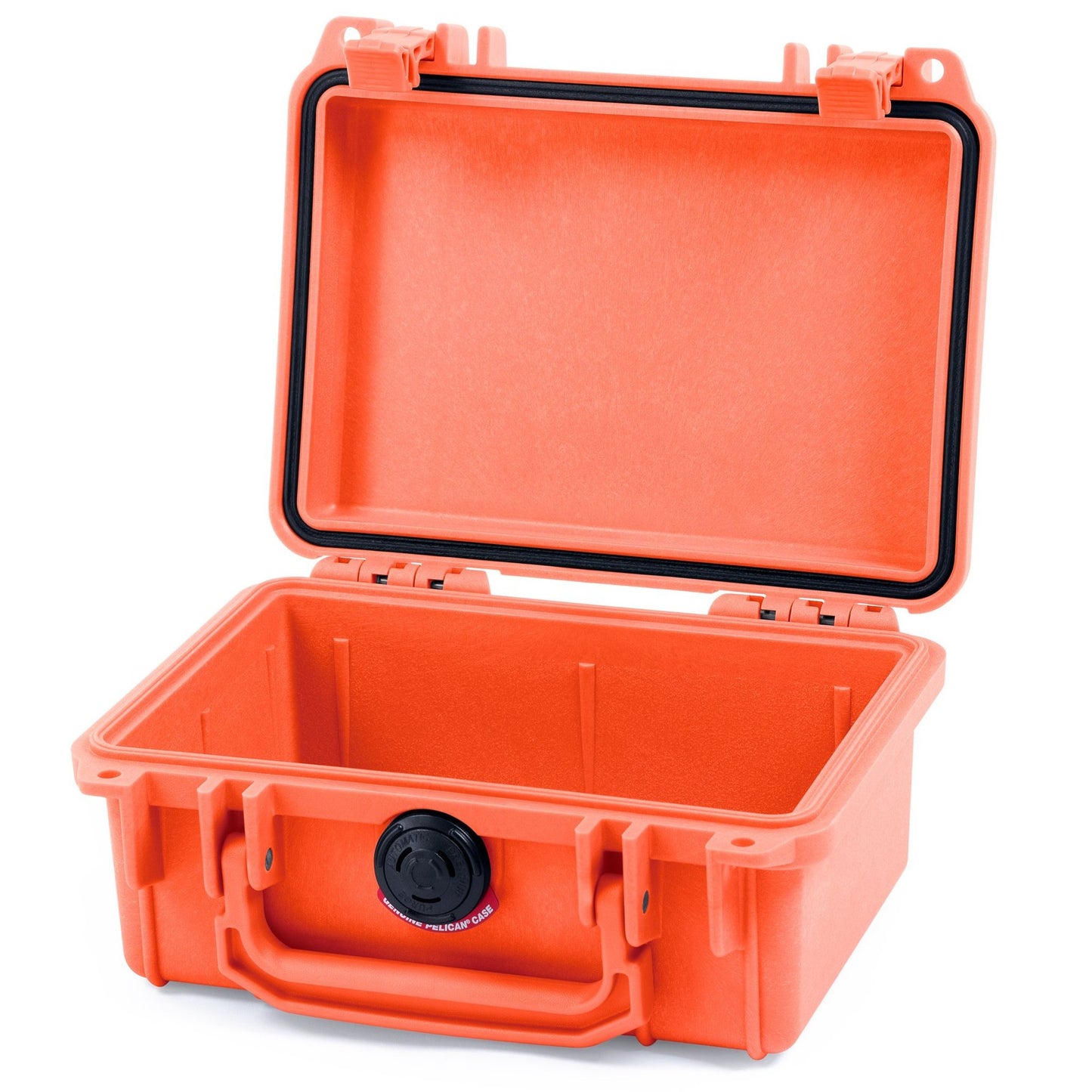 Pelican 1120 Protector Case Watertight Crushproof Dustproof Hard Casing with Foam, Automatic Purge Valve, IP67 (Black, Orange)