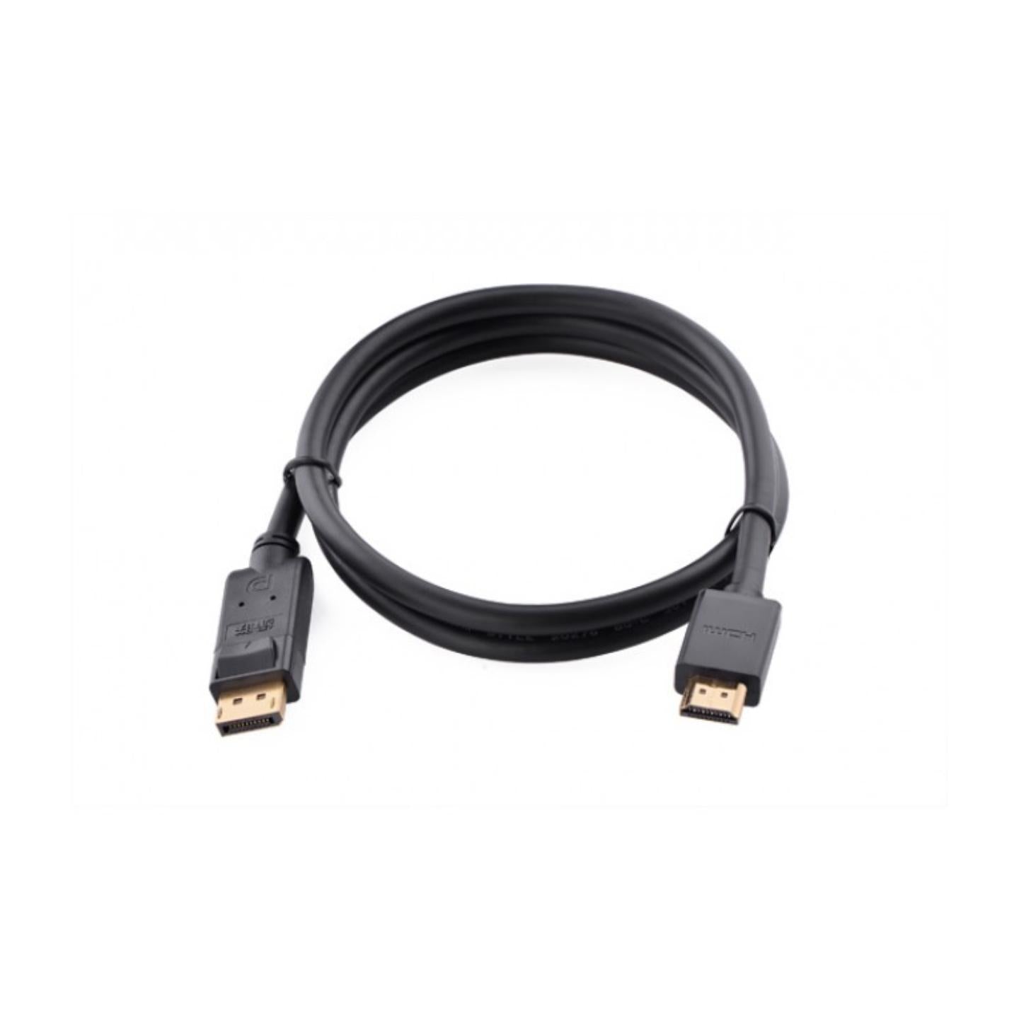 UGREEN 4K DisplayPort Male DP to Male HDMI Cable Full HD 30Hz HDTV Cord for TV, PC, Laptop, Projector (2M) | 10202 |