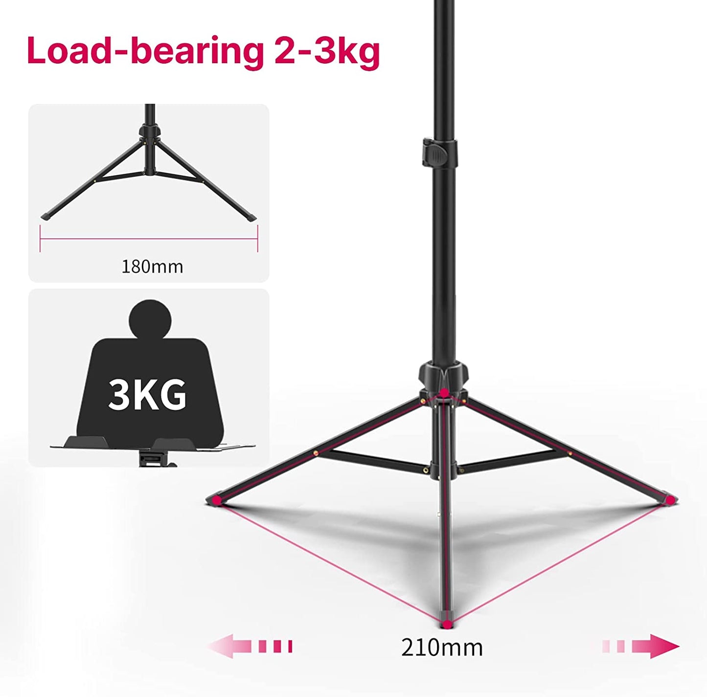 Vijim by Ulanzi LT-01 Multi-Purpose Collapsible Tripod Stand for Laptops and Projectors with 360 Degree Swivel Pallet and 340mm Peak Height