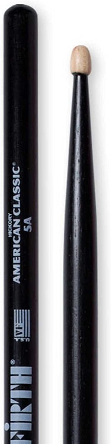 Vic Firth American Classic 5A Hickory Wood Drumsticks (Pair) Drum Sticks for Drums and Percussion (Multiple Styles Available)