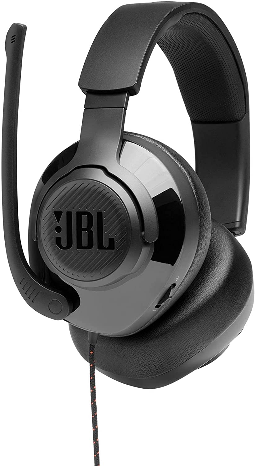 JBL Quantum 200 Black Wired Over-Ear Gaming Headset for Gamers and Livestreamers
