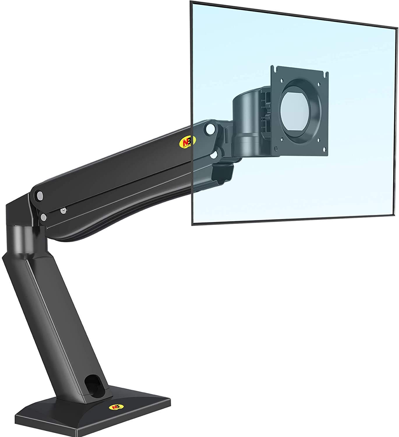 NB North Bayou NB45 24"- 42" with 15Kg Max Payload Heavy Duty VESA Monitor Desk Mount Stand and Gas Strut Full Motion Swivel Arm for Large Screen LCD LED TV Television