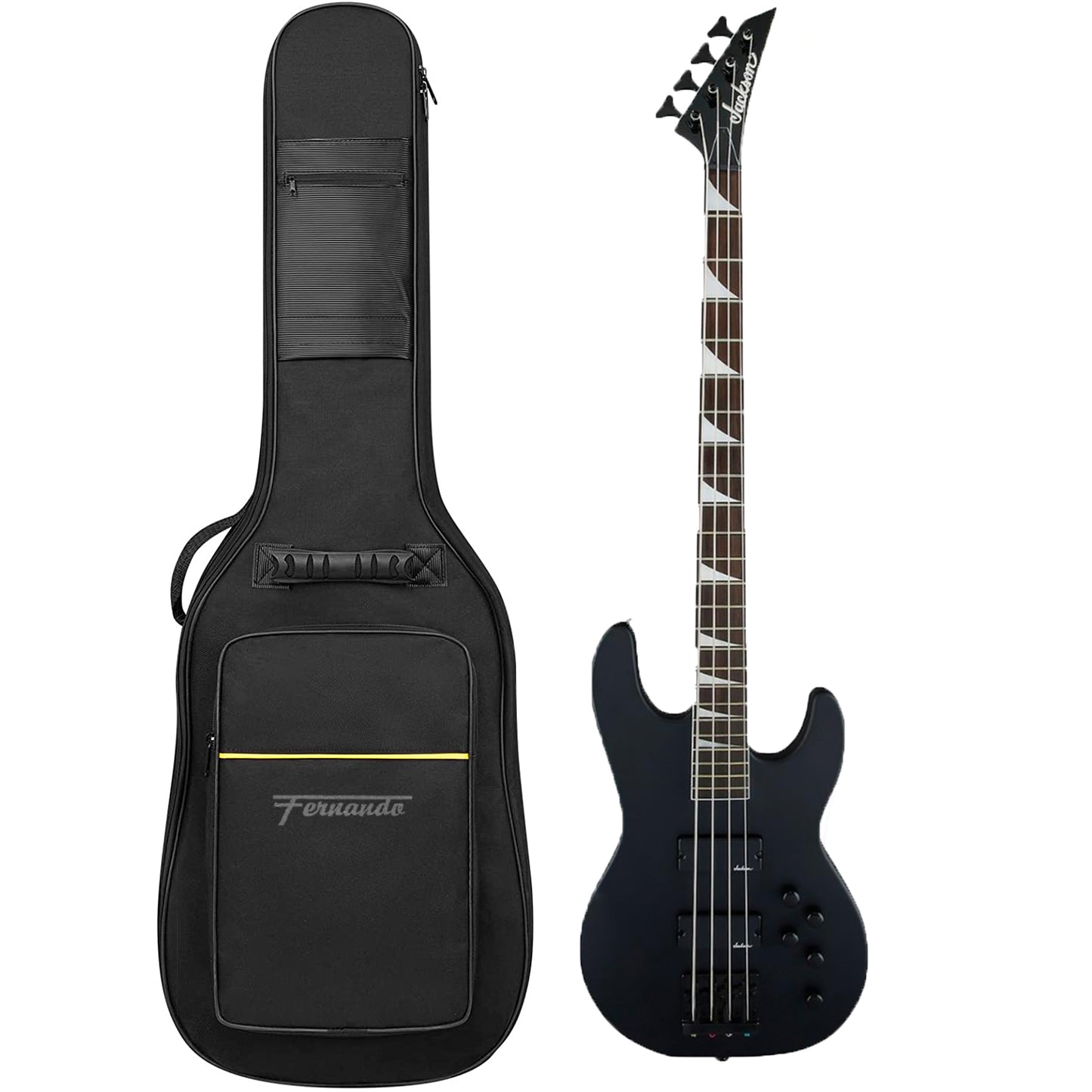 Fernando 47" GT-F1BASS Electric Bass Guitar Gig Bag with Foam Padding and Water Resistant Oxford Cloth Lining and Two Accessory Pockets