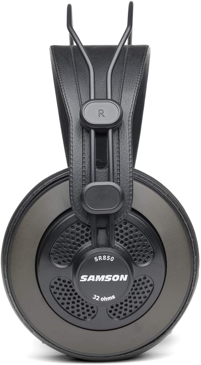 Samson SR850 Studio Wired Over-The-Ear Headphones with High Resolution Audio features (Available in Single or Pair) for Professional Recording and Hi-fi Monitoring