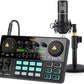 MAONO AM200-S4 Sound Card Set with 25mm Large Diaphragm Microphone, Professional Live Broadcast Sound Card Mixer for Mobile Phone Computer PC Youtube, Tik-Tok, Live Streaming, Recording