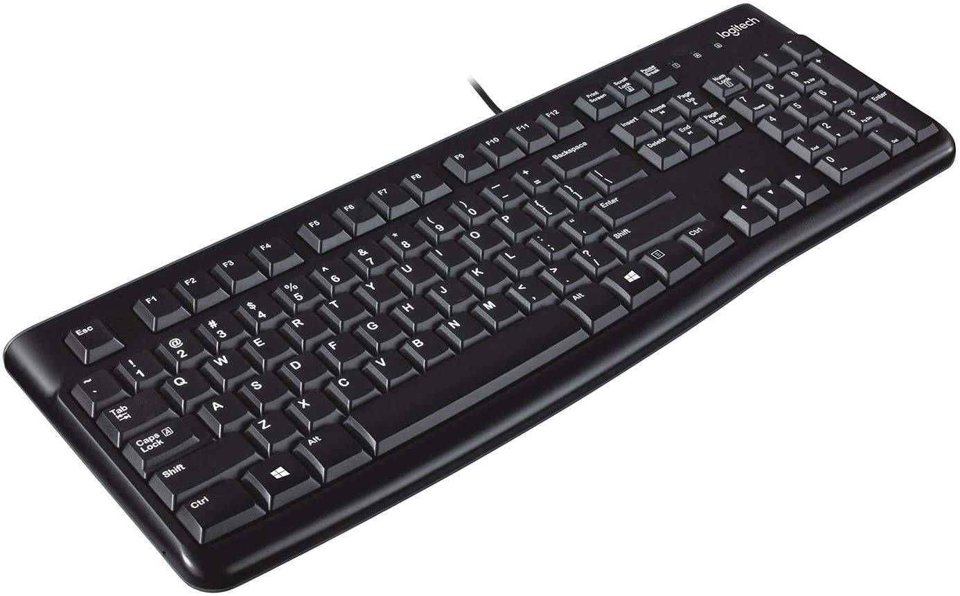 Logitech K120 Plug and Play USB Standard Wired Keyboard with Spill Resistant Design