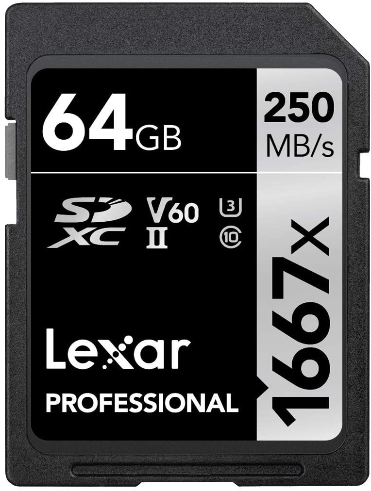 Lexar Professional High Speed 1667x UHS-II 64GB SDXC Card LSD64GCB1667