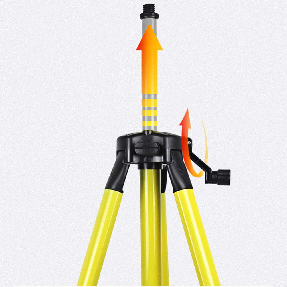 Mtian 2-Section Adjustable Laser Level Tripod for Surveying, Rotary and Line Lasers (YELLOW)