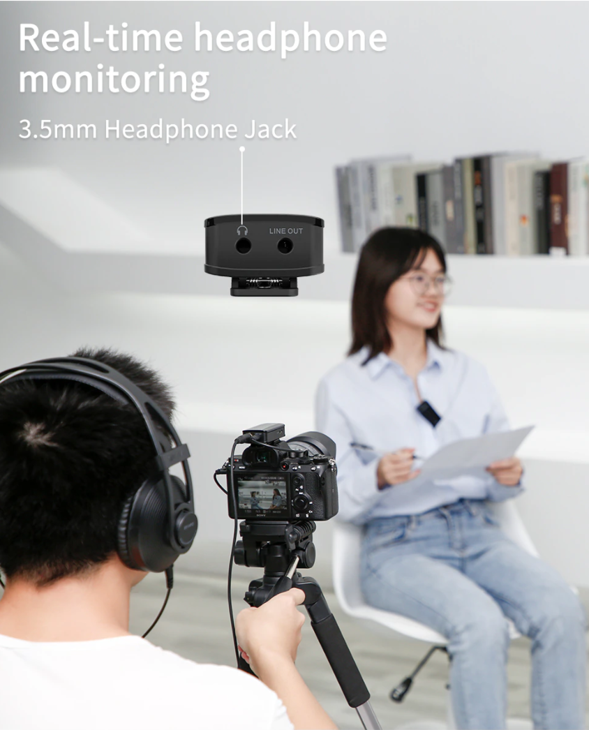 Boya by-XM6 S1 2.4Ghz Wireless Microphone System Wireless Transmitter & Receiver Perfect for Livestreaming, Vlogging, Interview and Recording