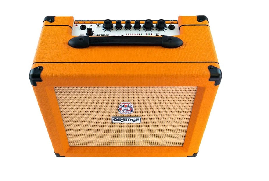 Orange Amps Crush 35RT Watt Guitar Combo Amplifier with 4- Stage Preamp, Active 3 Band EQ and CabSim-loaded Headphone Output for Electric Guitars (Orange, Black)