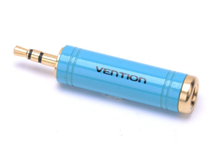 Vention 3.5mm Male to 6.5mm Female Audio Adapter Gold Plated for Microphone, Mixer and Electric Guitar (VAB-SO4-L)