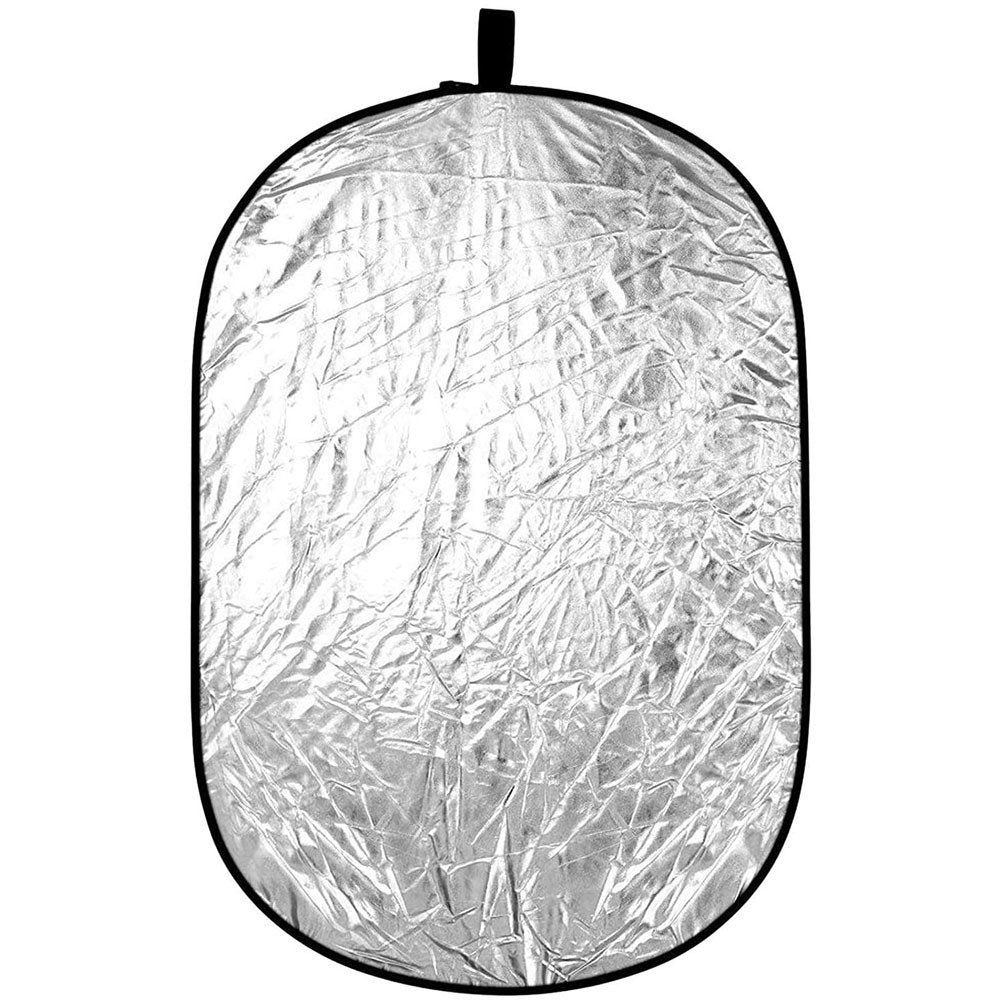 Godox 100 x 150 CM 2-in-1 Collapsible Reflector for Photoshoots Indoor Outdoor Photography (White/Silver)