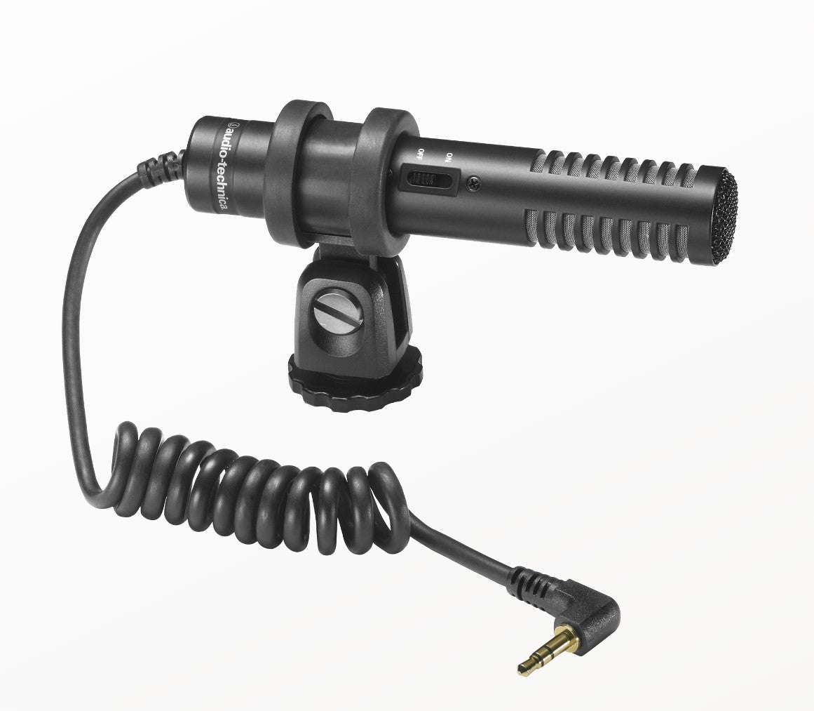 Audio-Technica PRO 24-CM PRO24CM Stereo Condenser Shotgun Microphone For DSLR Mirrorless Camera for Vlog Youtube Video Streaming Content