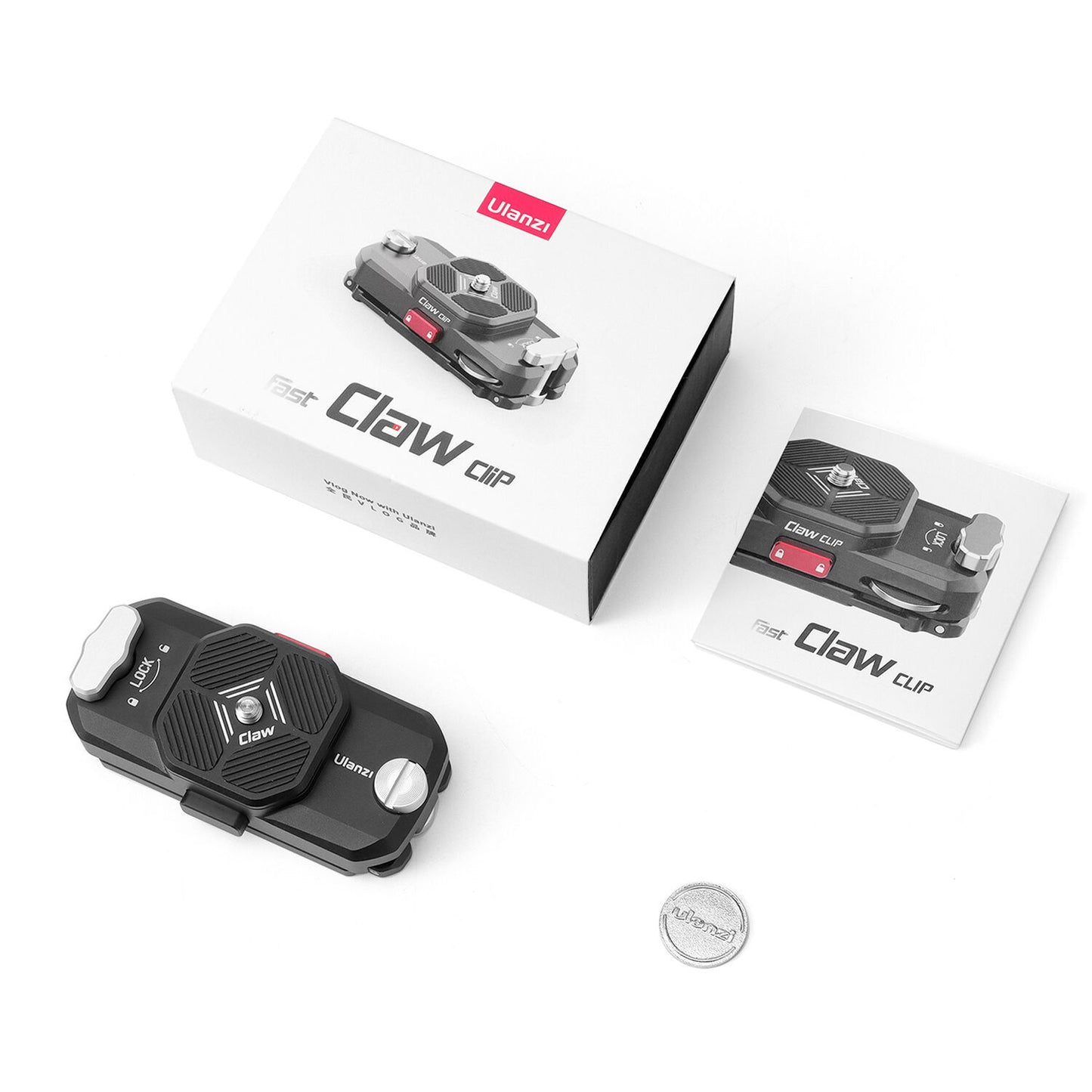 Ulanzi 2684 Claw Clip Shoulder Strap Quick Release Mount 2.5-kg Load Capacity and 1.5cm by 6cm Clamp Capacity