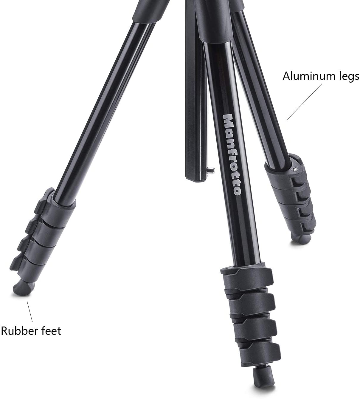 Manfrotto MKCOMPACTACN-BK Compact Action Aluminum 3.3Lb Tripod for Vlogging, Photography (Black)