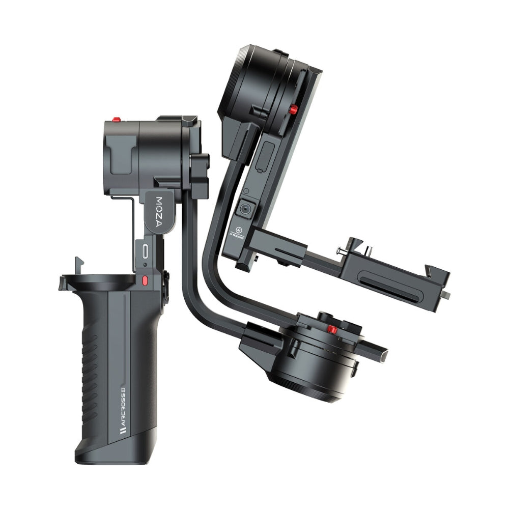 Moza AirCross 3 Handheld 3-Axis Gimbal Stabilizer with 3.2kg Payload, Tracking Mode, Hand Gesture Control for Mirrorless Cameras (Pro Available)