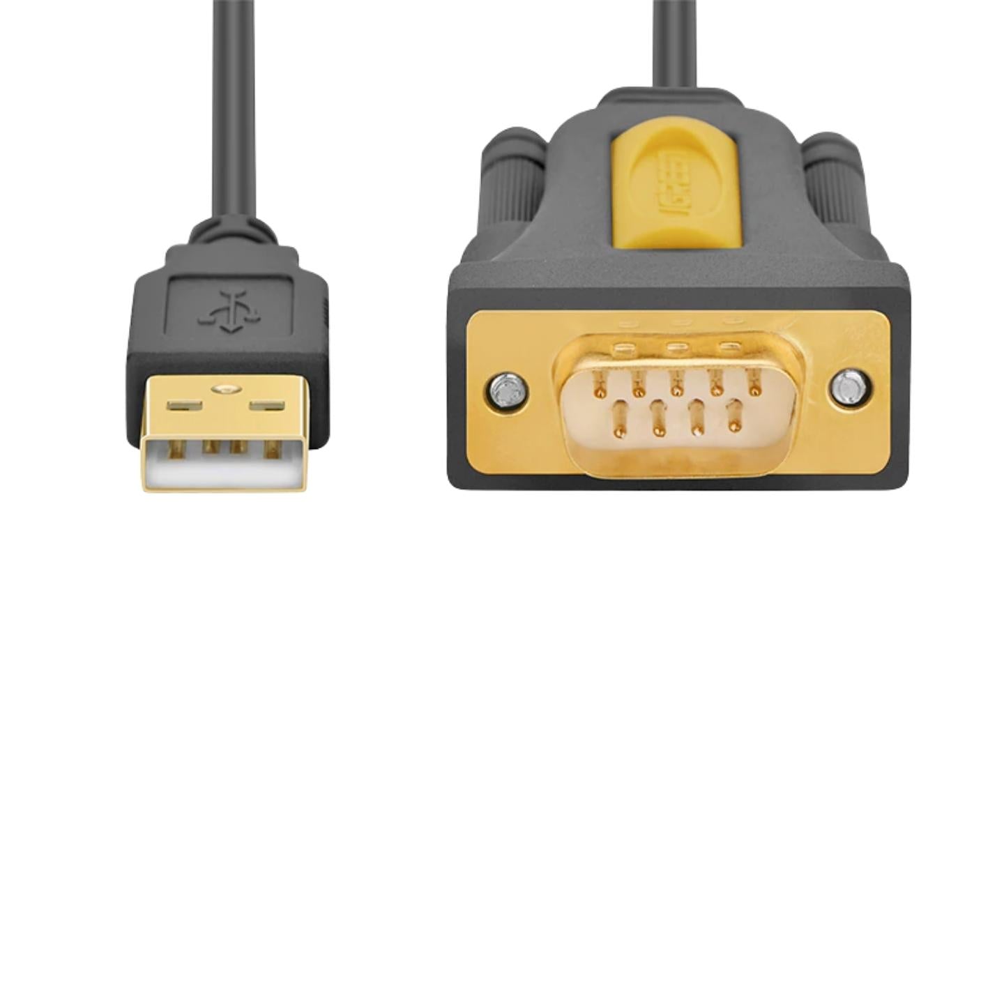 UGREEN USB 2.0 Male to RS232 DB9 Male Serial Cable Adapter with Gold Plated 9-Pin Connector, 60Mbps Data Transfer Rate for Scanner, Router, Printer, Modem (2M)