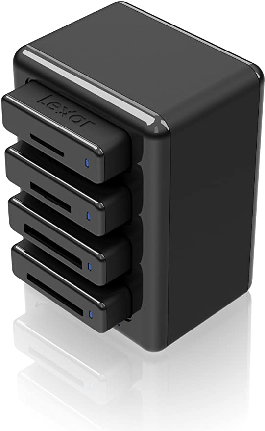 Lexar LRWHR2RBNA Professional Workflow HR2 4-Bay Thunderbolt 2 or USB 3.0 Hub