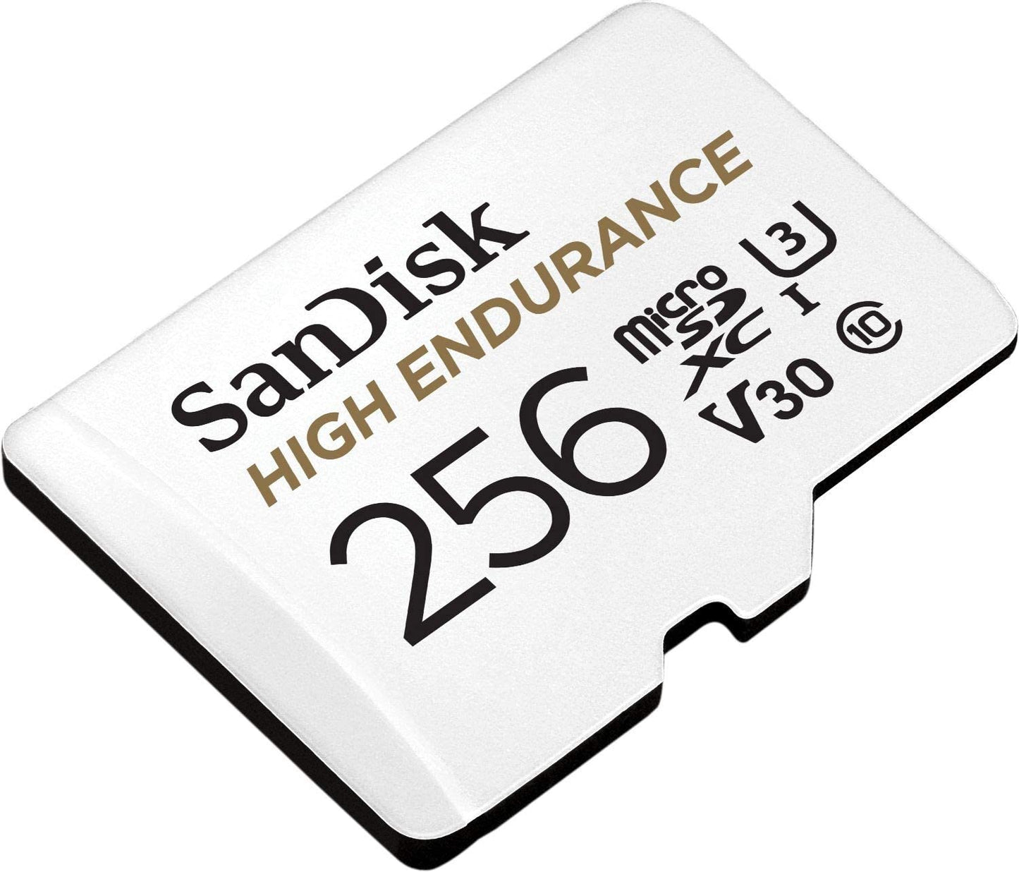 SanDisk HIGH ENDURANCE microSD Card U3, V30, 4K UHD SDXC Class 10, 100mb/s and 40mb/s Read and Write Speed with Adapter (32GB, 64GB, 128GB, 256GB)