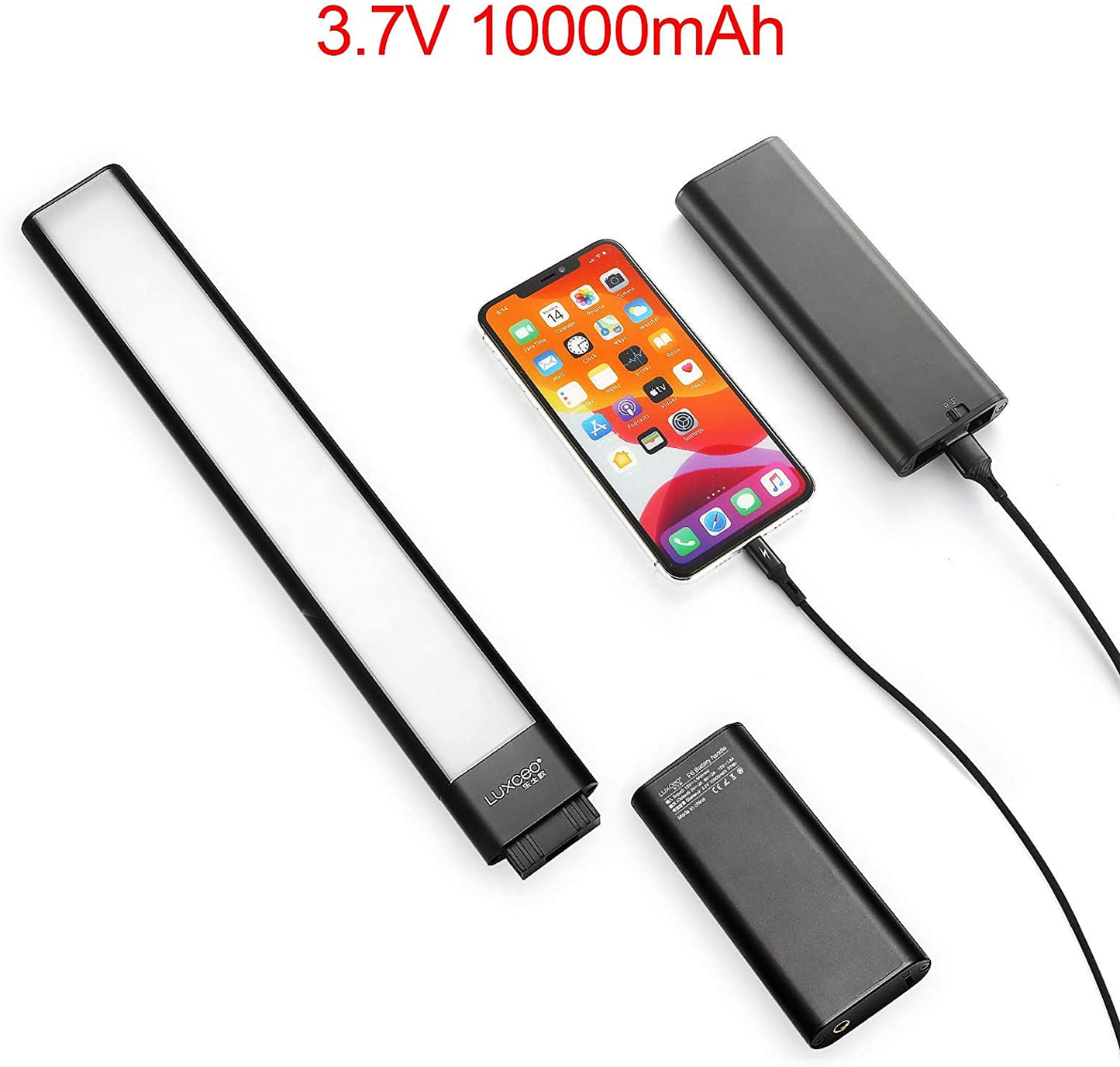 Luxceo P6 RGB LED Video Light Wand with 12 Lightning Control Mode Night Day Photography Photoshoot