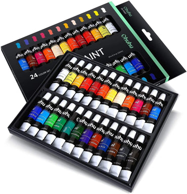 Ohuhu Art Paints 24-Pc Non Toxic 12ml Oil-Based Paint Set Y30-80700-04