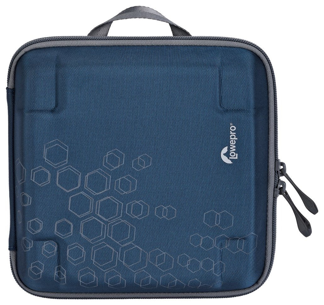 Lowepro Dashpoint AVC 2 Galaxy Blue Hard-Shell Case for Multiple Action Camera and Accessories, Dual Zipper Function, Lightweight Hard-Shell Exterior with Side Handle Grip and Soft Interior with Removable Padded Divider