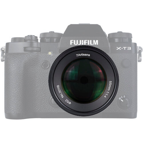 7Artisans 55mm f/1.4 APS-C Format Portrait-Length Prime Lens for Fujifilm X Mount Mirrorless Cameras