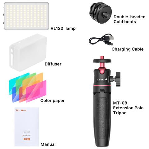 VIJIM by Ulanzi 2029 VL120 3200K-6500K Mini Pocket Adjustable LED Video Light for Vlogging Youtube Online Video Content Photography Livestream