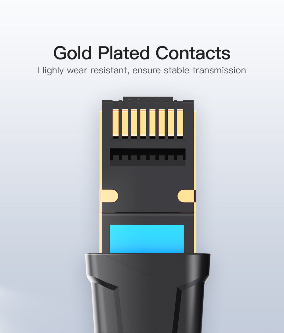 Vention CAT6 Ethernet Round Cable SSTP Patch 1000Mbps Lan Network Wire Cord for Internet Router PC Modem