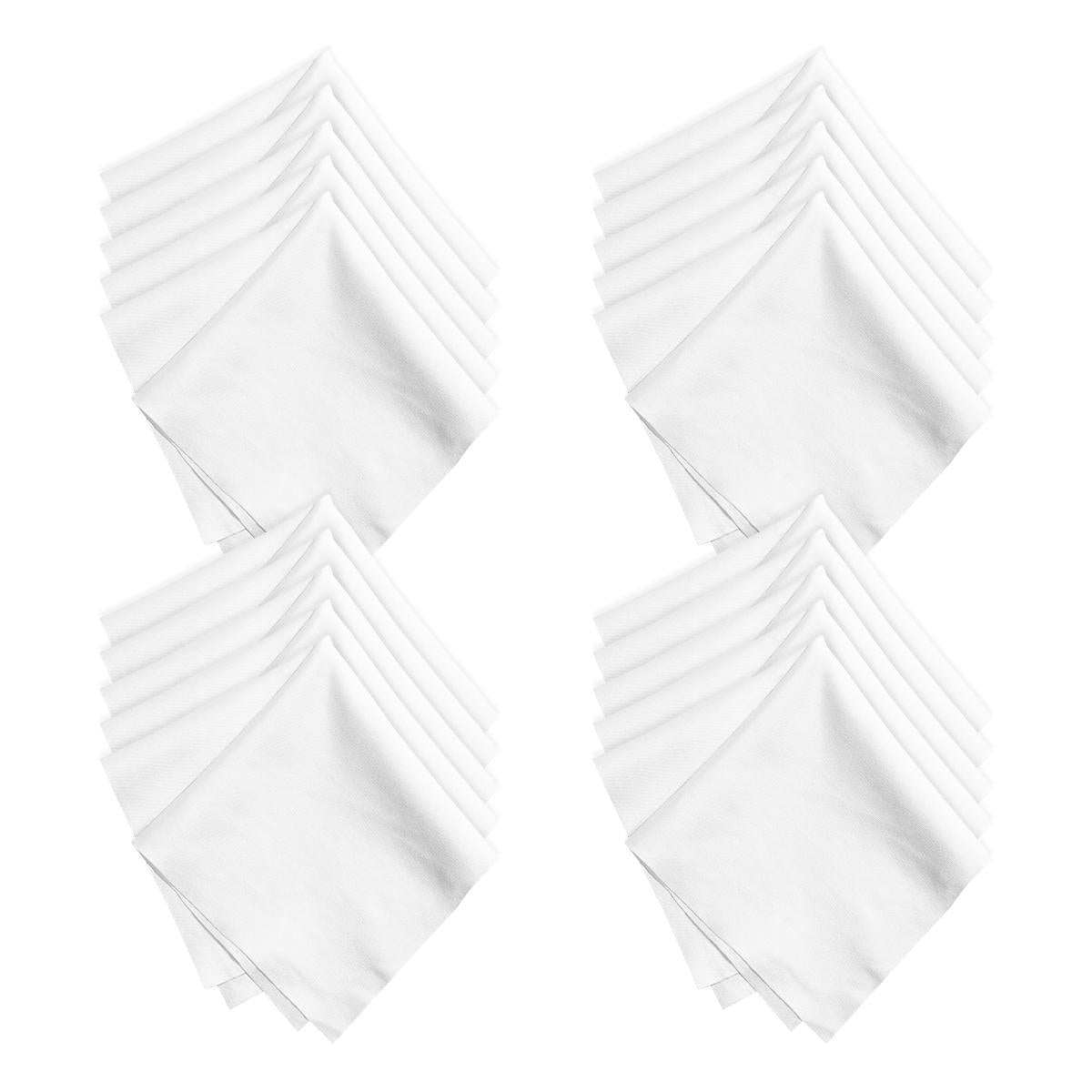K&F Concept 20pcs Microfiber Cleaning Cloth Kit, 15X15cm White Dry-in Vacuum Wrapped for Camera Lens