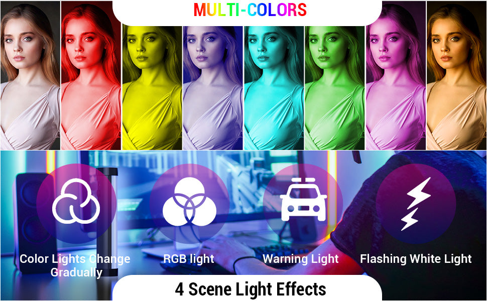 Luxceo P100 Magnetic RGB Video Light with up 6000k Color with Remote Control Temperature