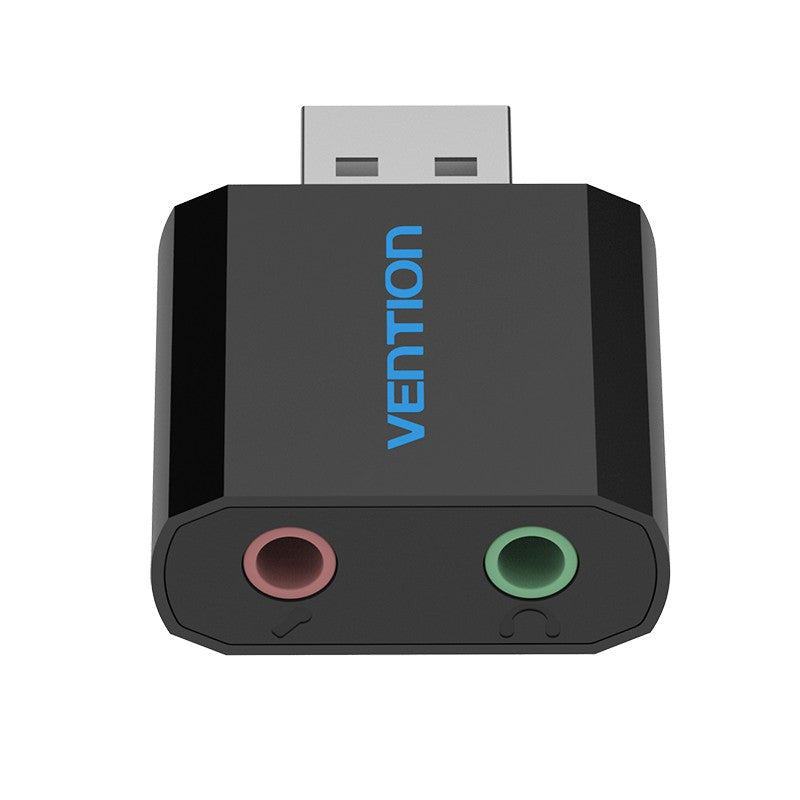 Vention USB 2.0 A Male to 3.5mm Male Nickel Plated (VAB-S17-B) Audio Converter for Laptops, PC, Earphones, Headphones