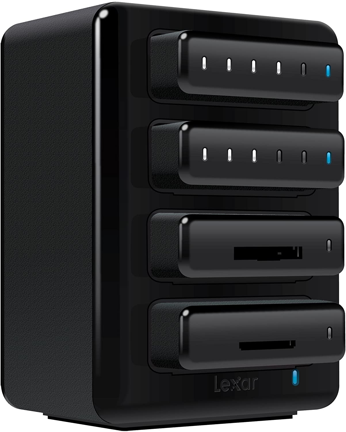 Lexar LRWHR2RBNA Professional Workflow HR2 4-Bay Thunderbolt 2 or USB 3.0 Hub