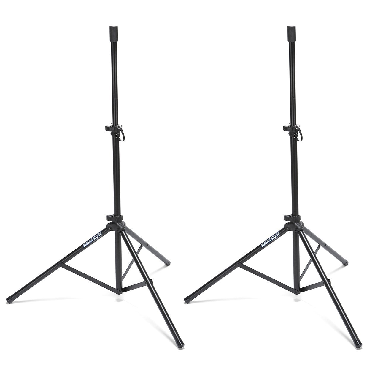 Samson LS50P Durable Speaker Stand (Pair) with Adjustable Height, Locking Latch and 3/8" Pole Adapters for Concerts and Recordings